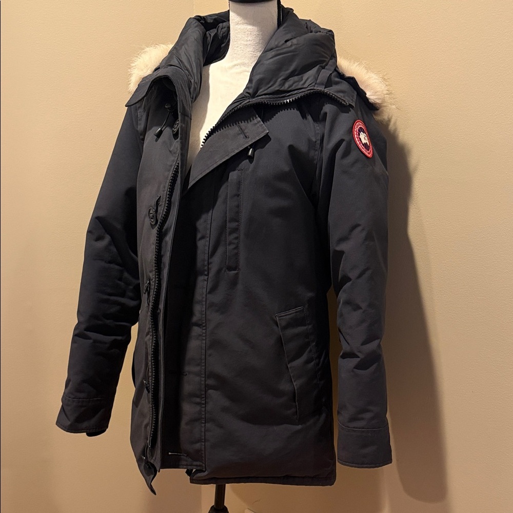 Canada Goose Black Puffer Jacket with Fur Trim